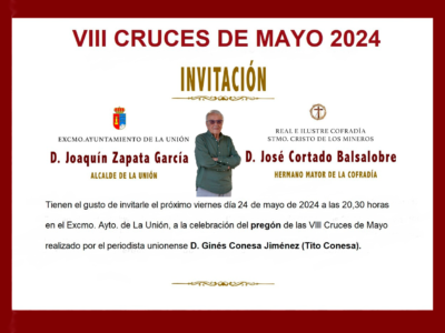 Tito Conesa pregonará las Cruces de Mayo 2024
